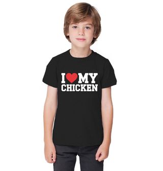 Obrázek 1 produktu Dětské tričko Láska ke Kuřeti I Love my Chicken