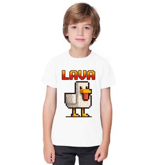 Obrázek 1 produktu Dětské tričko Pixelová Slepice Lava