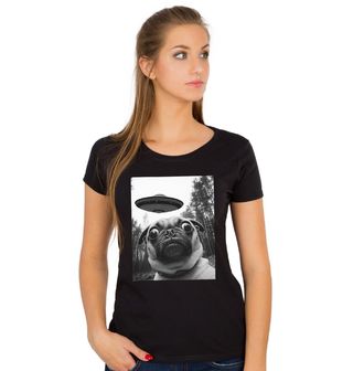 Obrázek 1 produktu Dámské tričko Selfie Mopse a UFO