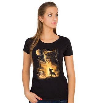 Obrázek 1 produktu Dámské tričko Francouzský Buldoček a Kouzlo Úplňku