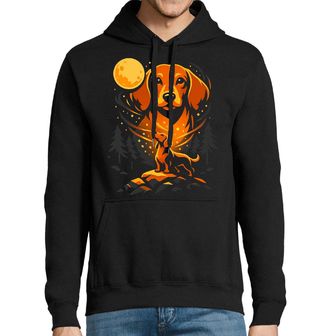 Obrázek 1 produktu Pánská mikina Kreslený Jezevčík při Úplňku