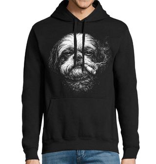 Obrázek 1 produktu Pánská mikina Shih-tzu s Cigaretou