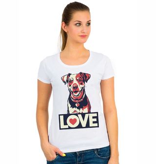Obrázek 1 produktu Dámské tričko Láska k Psovi Love Jack Russell Terrier