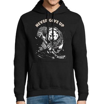 Obrázek 1 produktu Pánská mikina Medvěd Hokejista Never Give Up
