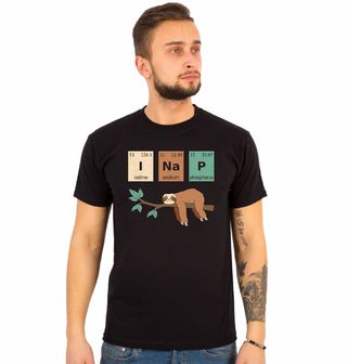 Obrázek 1 produktu Pánské tričko Lenochod Chemické Prvky I NaP