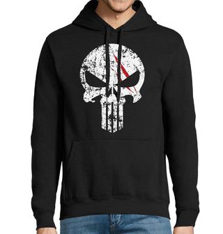 Obrázek 1 produktu Pánská mikina Punisher Warrior Drsná Lebka s Jizvou