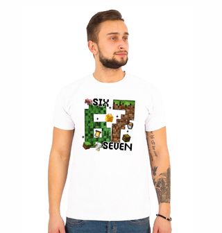 Obrázek 1 produktu Pánské tričko Pixelový Brainrot Six Seven