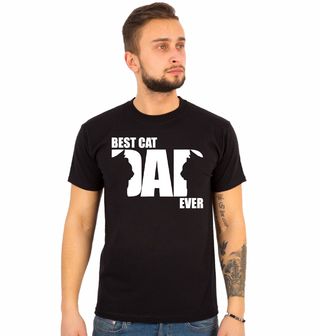 Obrázek 1 produktu Pánské tričko Kočičí Táta Best Cat Dad Ever