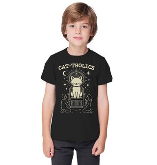 Obrázek 1 produktu Dětské tričko Kočičí Víra Katolíci Cat-tholics