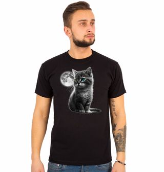 Obrázek 1 produktu Pánské tričko Koťátko při Úplňku