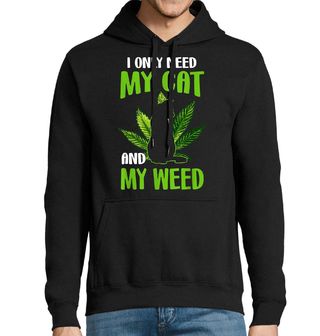 Obrázek 1 produktu Pánská mikina Kočka a Marihuana