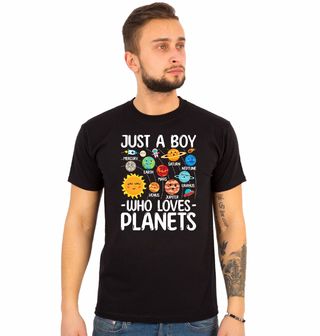 Obrázek 1 produktu Pánské tričko Jen kluk, který miluje planety