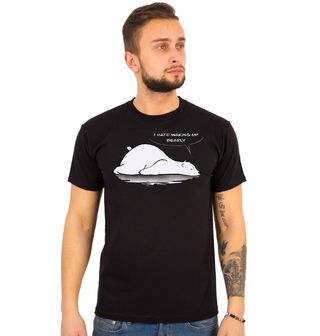 Obrázek 1 produktu Pánské tričko Medvěd Nesnáším Ranní Vstávání