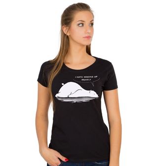 Obrázek 1 produktu Dámské tričko Medvěd Nesnáším Ranní Vstávání