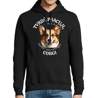 Obrázek 1 produktu Pánská mikina Tvrdě pracuji, aby se měl dobře můj Corgi