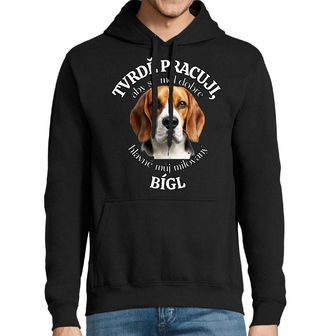 Obrázek 1 produktu Pánská mikina Tvrdě pracuji, aby se měl dobře můj Bígl