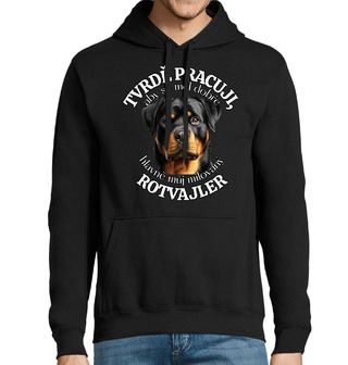 Obrázek 1 produktu Pánská mikina Tvrdě pracuji, aby se měl dobře můj Rotvajler