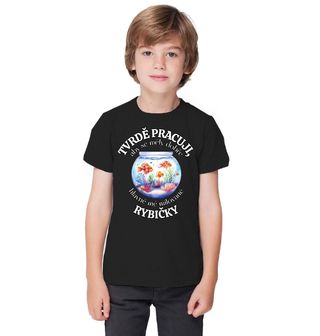Obrázek 1 produktu Dětské tričko Tvrdě pracuji, aby se měly dobře mé Rybičky