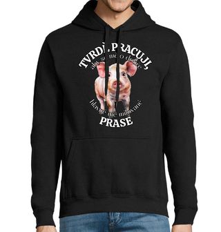 Obrázek 1 produktu Pánská mikina Tvrdě pracuji, aby se mělo dobře mé Prase