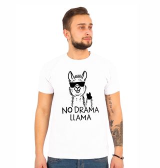 Obrázek 1 produktu Pánské tričko Lama co nedělá drama No drama Llama  (Velikost: L)