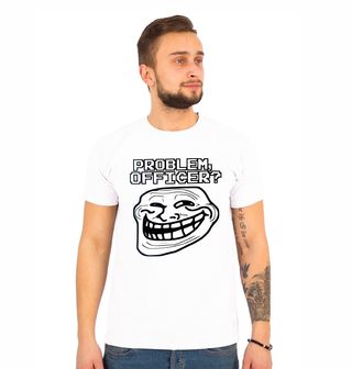 Obrázek 1 produktu Pánské tričko Meme Trollface Problem Officer