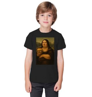Obrázek 1 produktu Dětské tričko Obézní Mona Lisa s Burgerem
