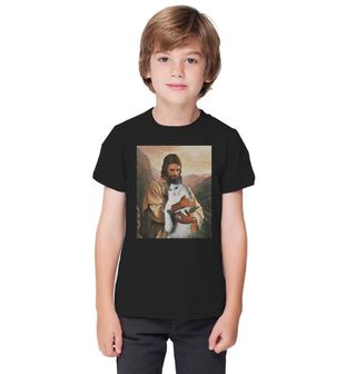 Obrázek 1 produktu Dětské tričko Ježíš miluje Kočky