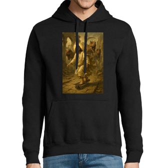 Obrázek 1 produktu Pánská mikina Ježíš na Skateboardu Útěk před Dinosaury