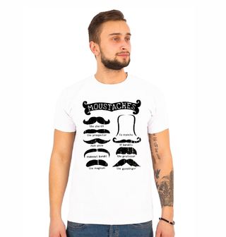 Obrázek 1 produktu Pánské tričko Moustaches 9 klasických knírků