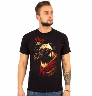 Obrázek 1 produktu Pánské tričko Mops s Dýmkou Pug Life
