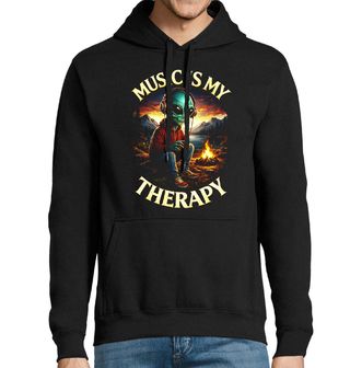 Obrázek 1 produktu Pánská mikina Mimozemšťan u Táboráku Music is my therapy
