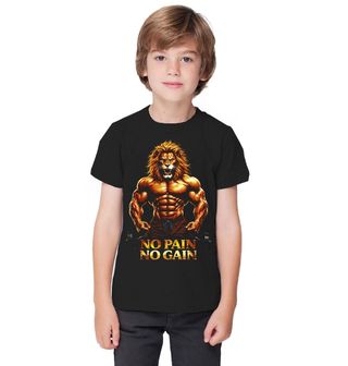 Obrázek 1 produktu Dětské tričko Svalnatý Lev No Pain No Gain