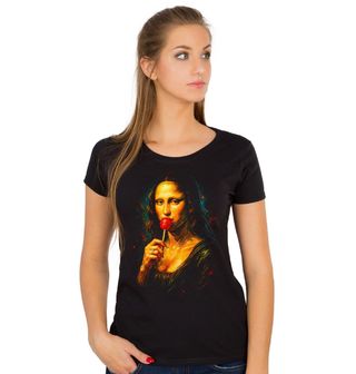 Obrázek 1 produktu Dámské tričko Svůdná Mona Lisa s Lízátkem