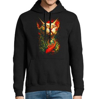 Obrázek 1 produktu Pánská mikina Potetovaná Kočka Sphynx Yakuza Cat