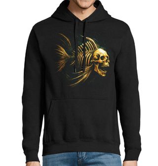 Obrázek 1 produktu Pánská mikina Kostra Ryby s Lebkou