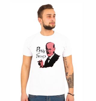Obrázek 1 produktu Pánské tričko Sigmund Freud + Pink Floyd = Pink Freud