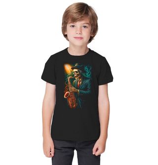 Obrázek 1 produktu Dětské tričko Kostlivec se Saxofonem