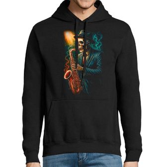 Obrázek 1 produktu Pánská mikina Kostlivec se Saxofonem