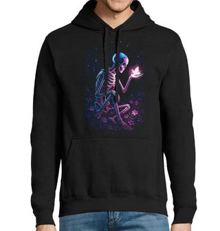 Obrázek 1 produktu Pánská mikina Fialový Motýl v Dlaních Kostlivce