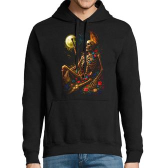 Obrázek 1 produktu Pánská mikina Kostra Válečníka mezi Květinami