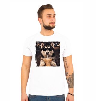 Obrázek 1 produktu Pánské tričko Sibiřský Husky s Ledovou Kávou