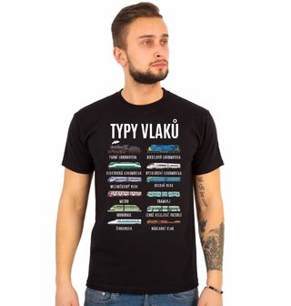 Obrázek 1 produktu Pánské tričko Typy Vlaků