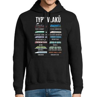 Obrázek 1 produktu Pánská mikina Typy Vlaků