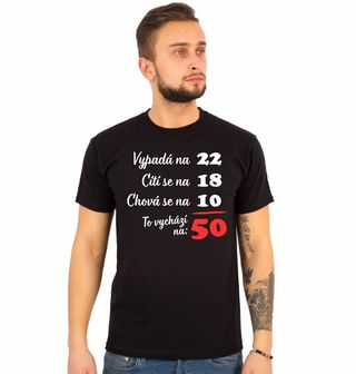 Obrázek 1 produktu Pánské tričko Vtipný Výpočet Věku 50