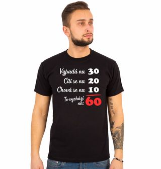 Obrázek 1 produktu Pánské tričko Vtipný Výpočet Věku 60