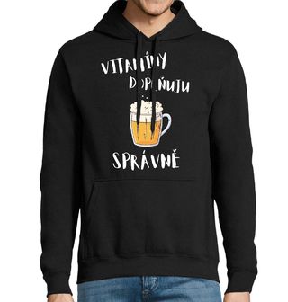 Obrázek 1 produktu Pánská mikina Vitamíny Doplňuju Správně - Pivem!