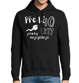Obrázek 1 produktu Pánská mikina Spermie Před 40 lety jsem byl nejrychlejší