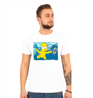 Obrázek 1 produktu Pánské tričko The Simpsons "Nirvana Bart" Simpsonovi (Velikost: S)