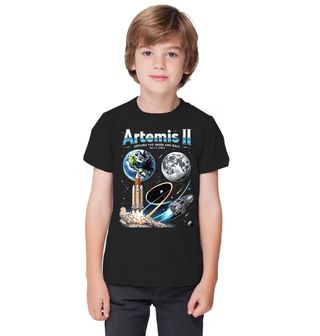 Obrázek 1 produktu Dětské tričko Vesmírná Mise Artemis II Around the Moon and Back