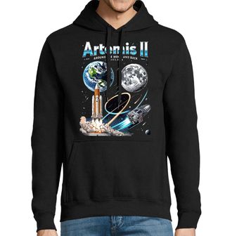 Obrázek 1 produktu Pánská mikina Vesmírná Mise Artemis II Around the Moon and Back